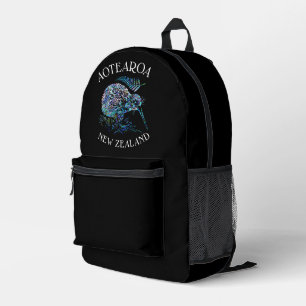 NEW ZEALAND KIWI FERN PAUA PRINTED BACKPACK