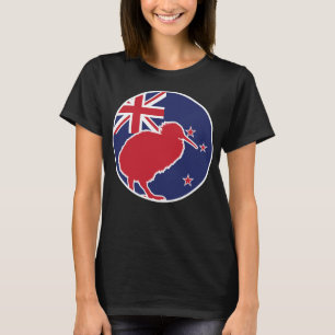 New Zealand Kiwi New Zealander National Animal Fla T-Shirt