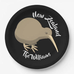 New Zealand Kiwi Paper Plate