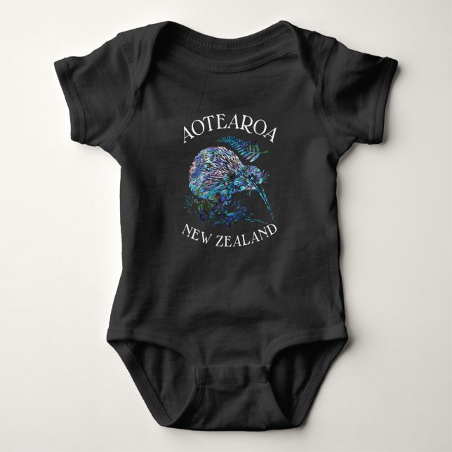 NEW ZEALAND KIWI PAUA BABY BODYSUIT (Front)