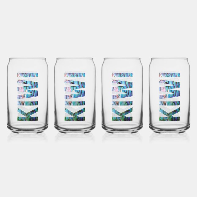 NEW ZEALAND KIWI PAUA CAN GLASS (Front)