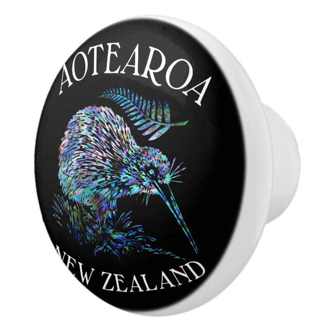 NEW ZEALAND KIWI PAUA CERAMIC KNOB (Right)