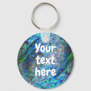 NEW ZEALAND KIWI PAUA CUSTOMIZABLE KEY RING