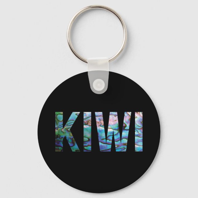 NEW ZEALAND KIWI PAUA KEY RING (Front)