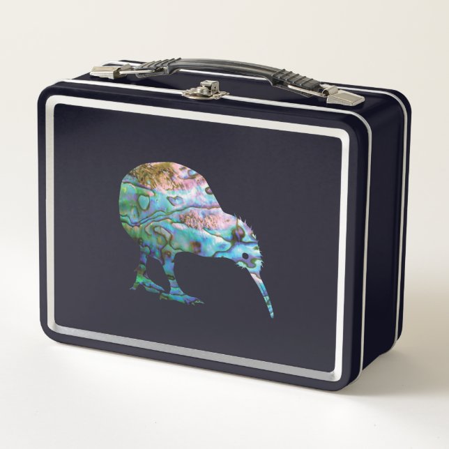 NEW ZEALAND KIWI PAUA  METAL LUNCH BOX (Front)