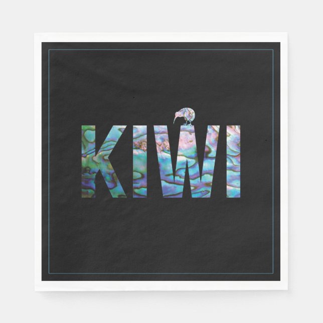 NEW ZEALAND KIWI PAUA NAPKIN (Front)