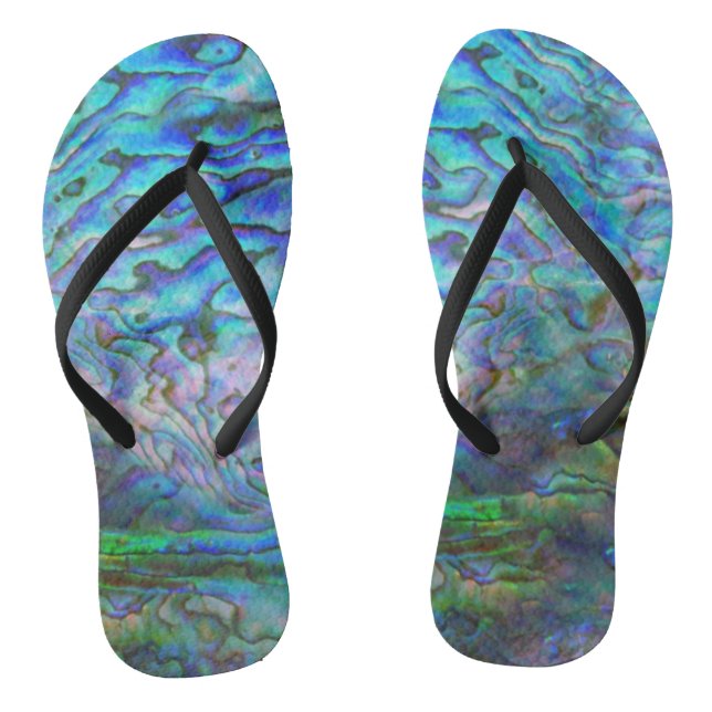 NEW ZEALAND KIWI PAUA THONGS (Footbed)
