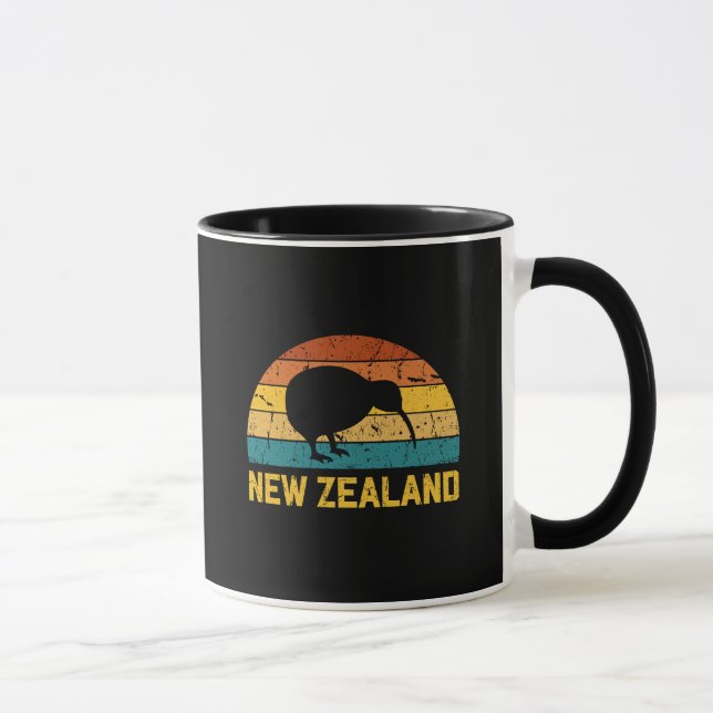 New Zealand Kiwi Retro  Mug (Right)