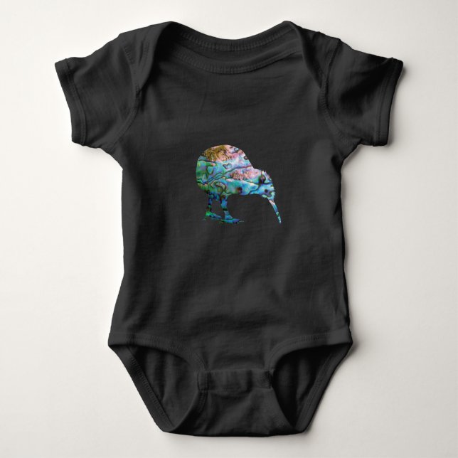 NEW ZEALAND KIWI SIMPLE PAUA BABY BODYSUIT (Front)