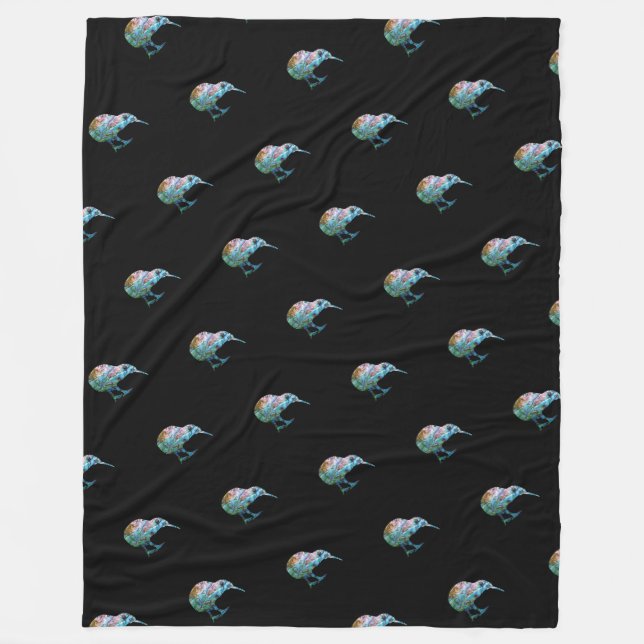 NEW ZEALAND KIWI SIMPLE PAUA FLEECE BLANKET (Front)