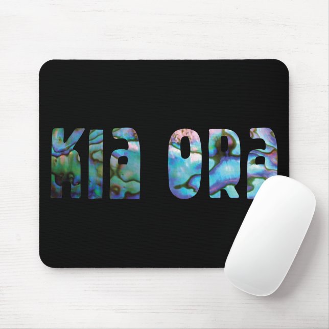 NEW ZEALAND KIWI SIMPLE PAUA MOUSE PAD (With Mouse)