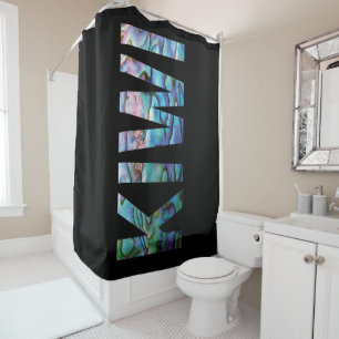 NEW ZEALAND KIWI SIMPLE PAUA SHOWER CURTAIN