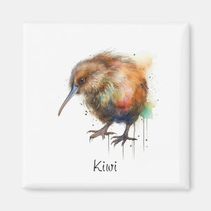 New Zealand Kiwi watercolor customisable Magnet