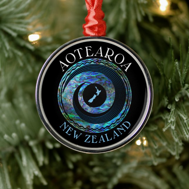 NEW ZEALAND KORU PAUA CHRISTMAS ORNAMENT (Tree)