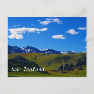 new zealand landscape postcard
