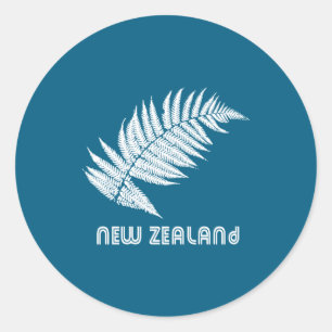 New Zealand Long Sleeve  Classic Round Sticker