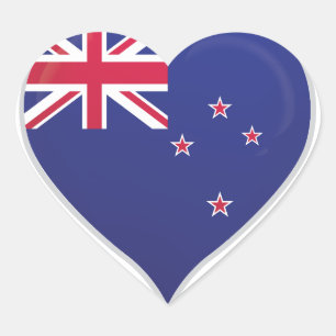 New Zealand love flag pride heart sticker