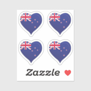 New Zealand love flag pride heart sticker