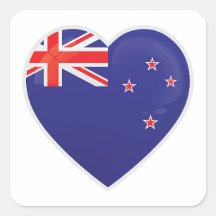 New Zealand Love Icon Square Sticker