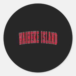 New Zealand Lover Proud Kiwis Souvenir Waiheke Isl Classic Round Sticker
