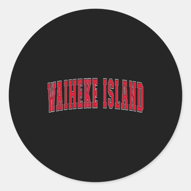 New Zealand Lover Proud Kiwis Souvenir Waiheke Isl Classic Round Sticker (Front)