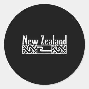 New Zealand Maori Flag  Classic Round Sticker