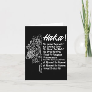New Zealand Maori Haka - Ka Mate Rugby Tee  Card