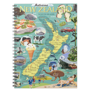 New Zealand Map Notebook