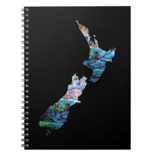 NEW ZEALAND MAP PAUA NOTEBOOK