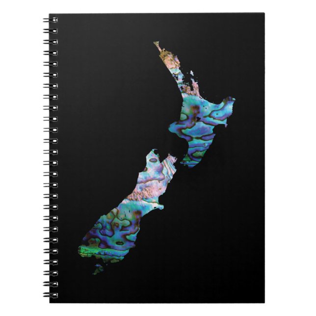 NEW ZEALAND MAP PAUA NOTEBOOK (Front)