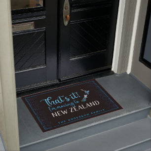 NEW ZEALAND MAP SIMPLE PAUA DOORMAT