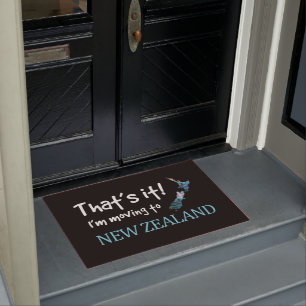 NEW ZEALAND MAP SIMPLE PAUA DOORMAT