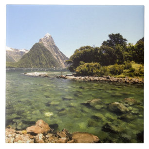 New Zealand, Mitre Peak, & Bowen River entering Ceramic Tile