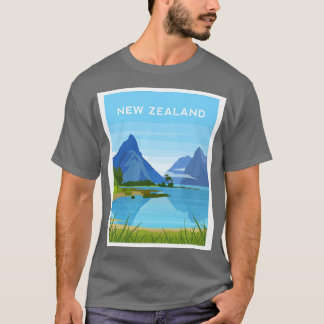 New Zealand Mitre Peak Milford Sound T-Shirt