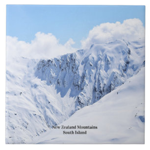 New Zealand Mountains, South Island, Ceramic Tile