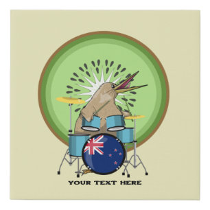 New Zealand Music Kiwi drummer Faux Canvas Print