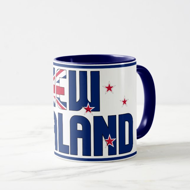 New Zealand National Flag Patriotic Coffee Mug (Front Right)