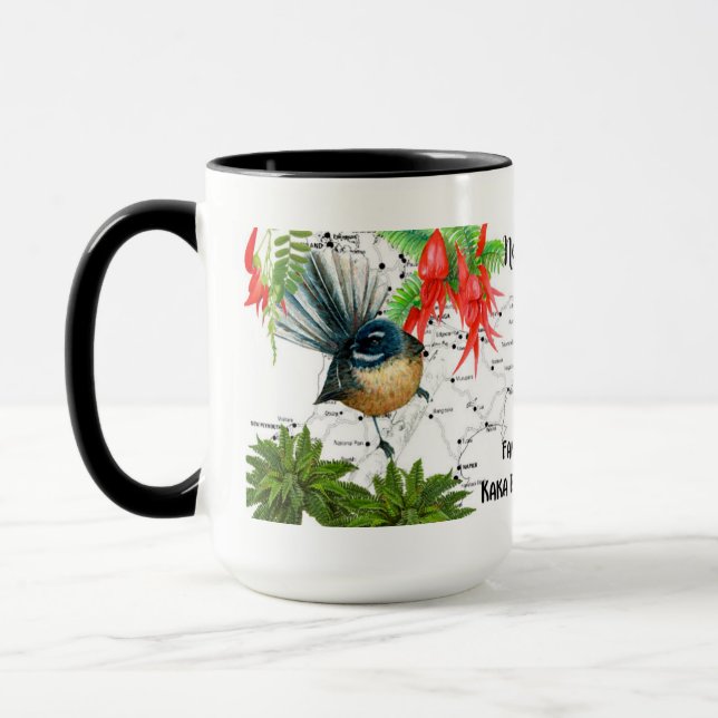 New Zealand Native Bird Coffee Mug (Left)