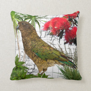 New Zealand Native Kea Pillow