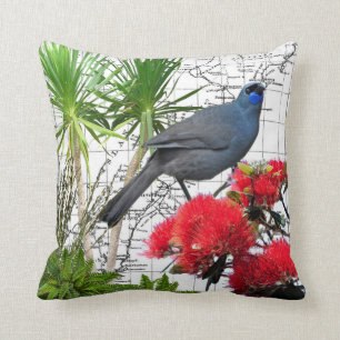 New Zealand Native Kokako Pillow