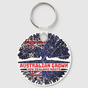 New Zealand New Zealand Australian Australia Tree Key Ring