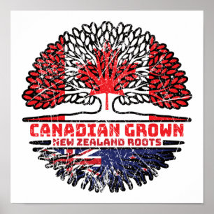 New Zealand New Zealand Canadian Canada Tree Roots Poster