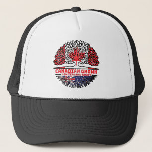 New Zealand New Zealand Canadian Canada Tree Roots Trucker Hat