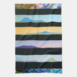 NEW ZEALAND NORTH ISLAND LANDSCAPES TEA TOWEL