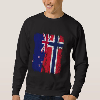 New Zealand Norway Half Flag New Zealand Norwegian Sweatshirt