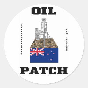 New Zealand Oil Patch,Sticker,Oil,Gas,Oil Rigs Classic Round Sticker