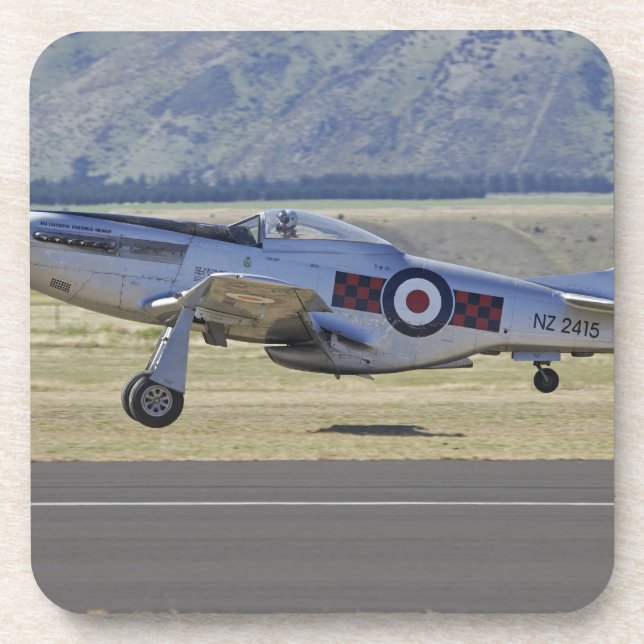 New Zealand, Otago, Wanaka, Warbirds Over 4 Coaster (Front)