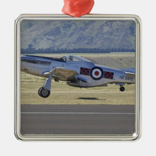 New Zealand, Otago, Wanaka, Warbirds Over 4 Metal Tree Decoration