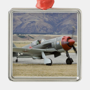 New Zealand, Otago, Wanaka, Warbirds Over 7 Metal Ornament
