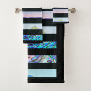 NEW ZEALAND PAUA AMA BATH TOWEL SET